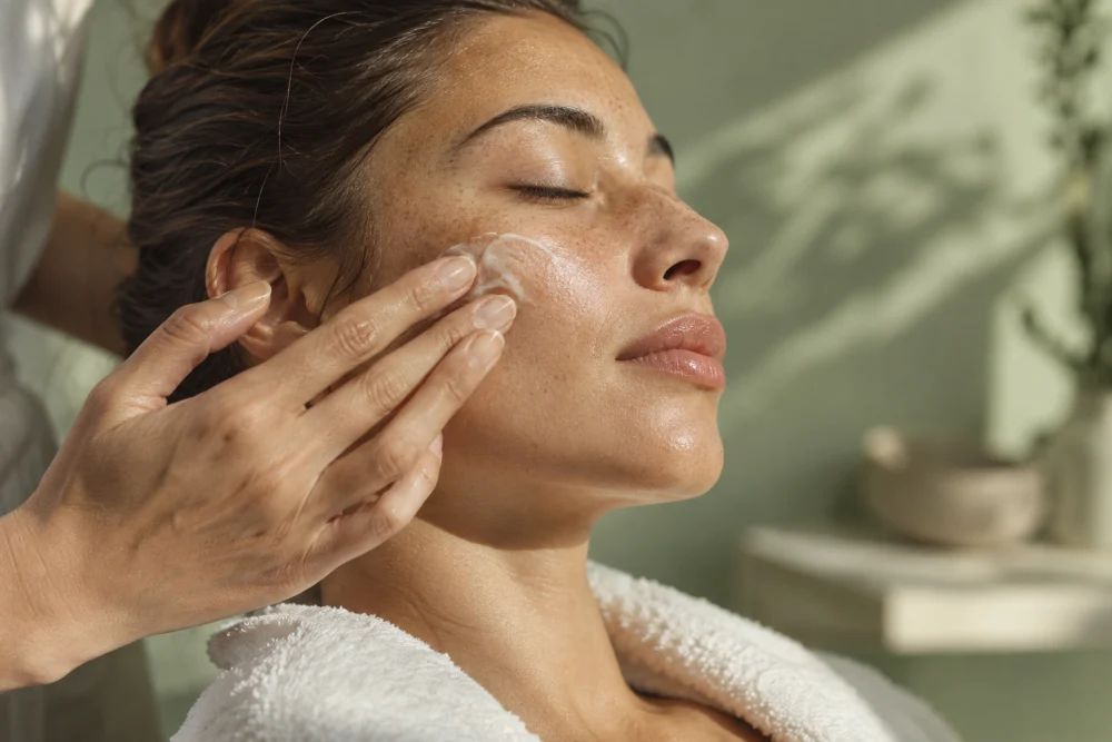 A relaxing professional skincare treatment